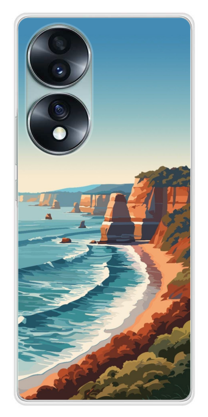 Coque Design "Coastal Vibes" – Illustration Bord de Mer