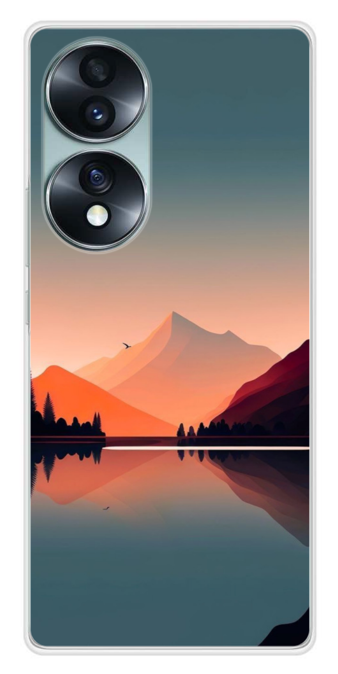 Coque Design "Sunset Peaks" – Montagnes & Reflets au Crépuscule