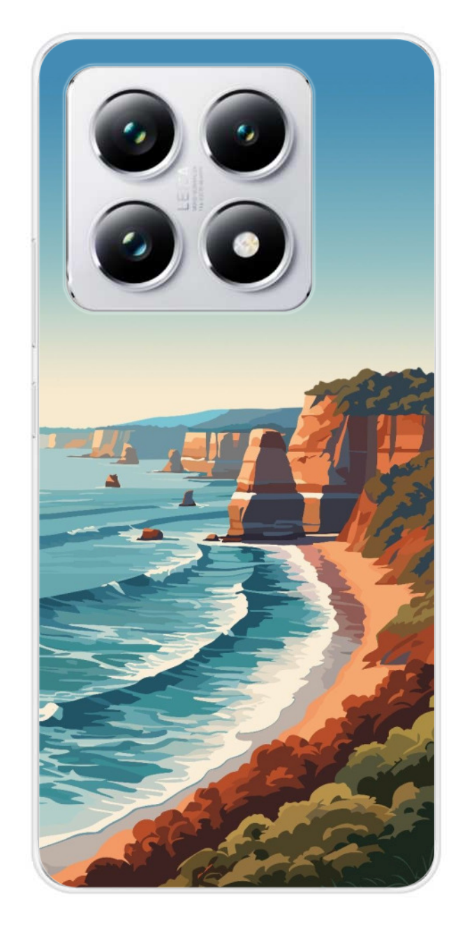 Coque Design "Coastal Vibes" – Illustration Bord de Mer