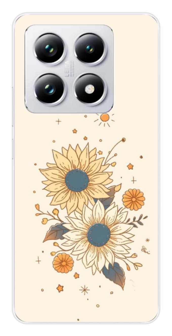 Coque Design "Sunshine Bloom" – Fleurs Vintage & Astres