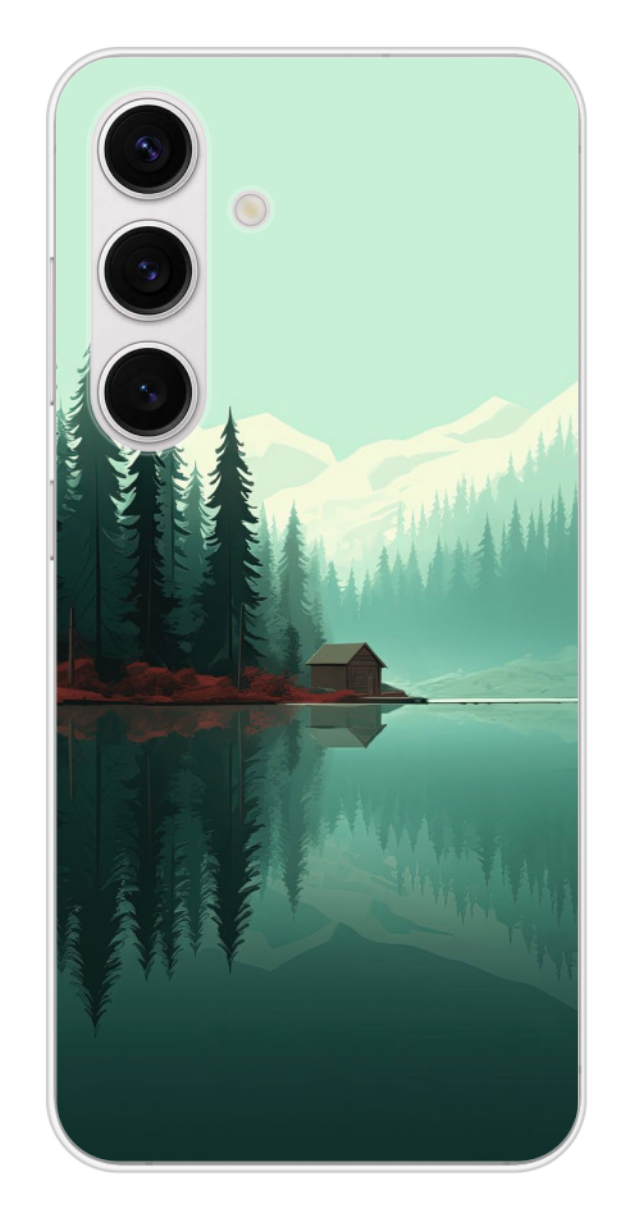 Coque Design "Forest Calm" – Chalet au Bord du Lac