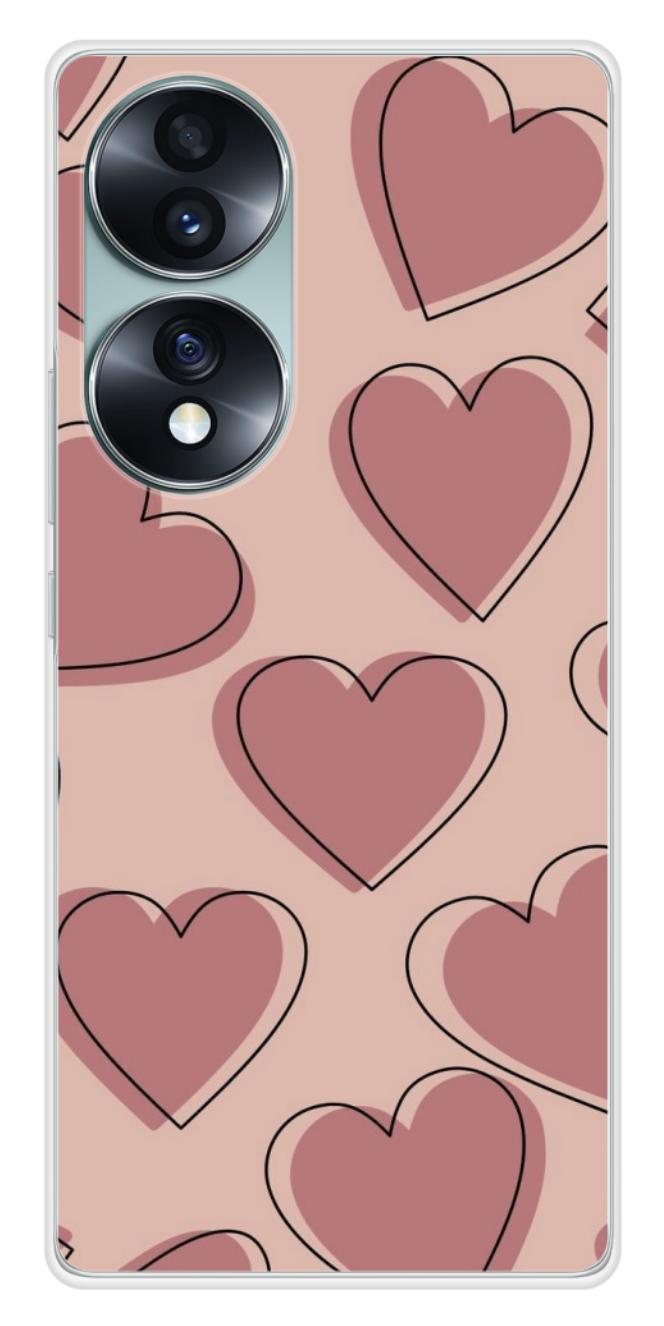Coque Design "Pink Pop Heart" – Cœurs Graphiques & Esprit Rétro