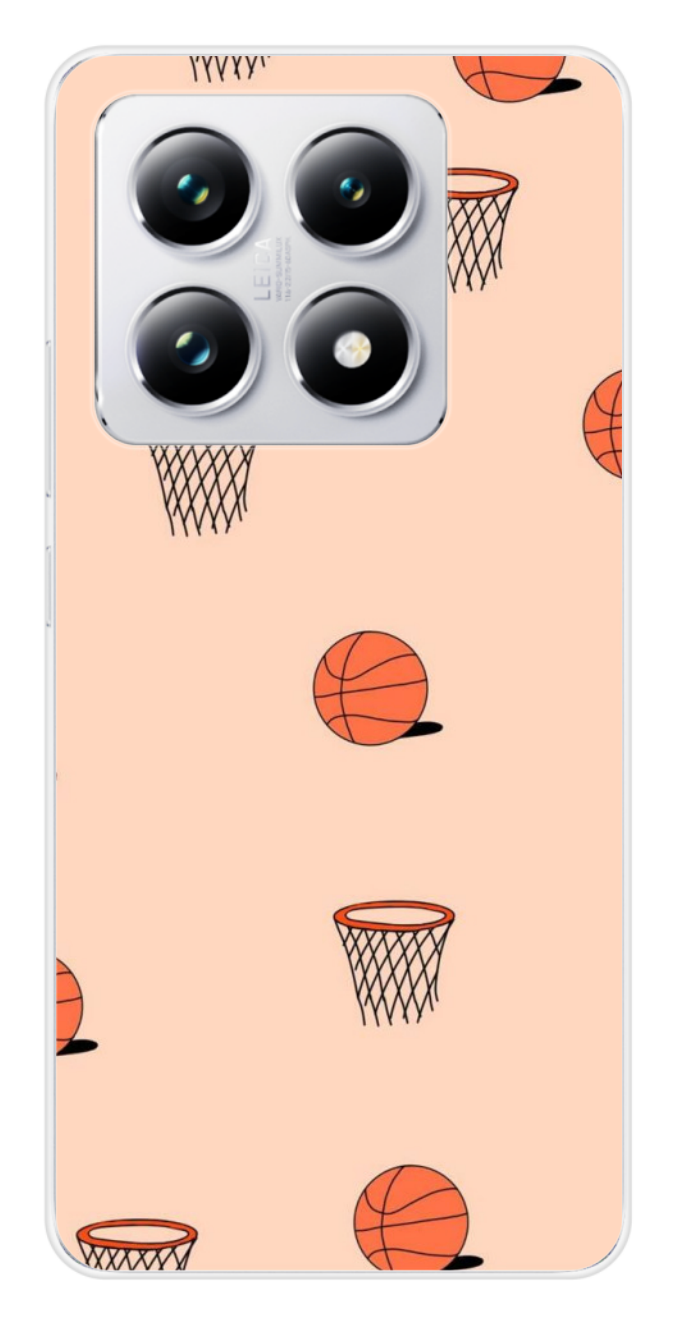 Coque Design "Basket Vibes" – Ballons & Paniers sur Fond Pastel