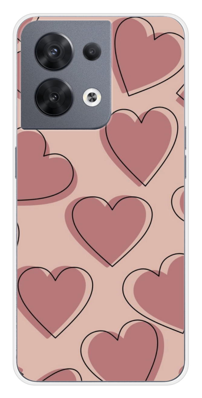 Coque Design "Pink Pop Heart" – Cœurs Graphiques & Esprit Rétro