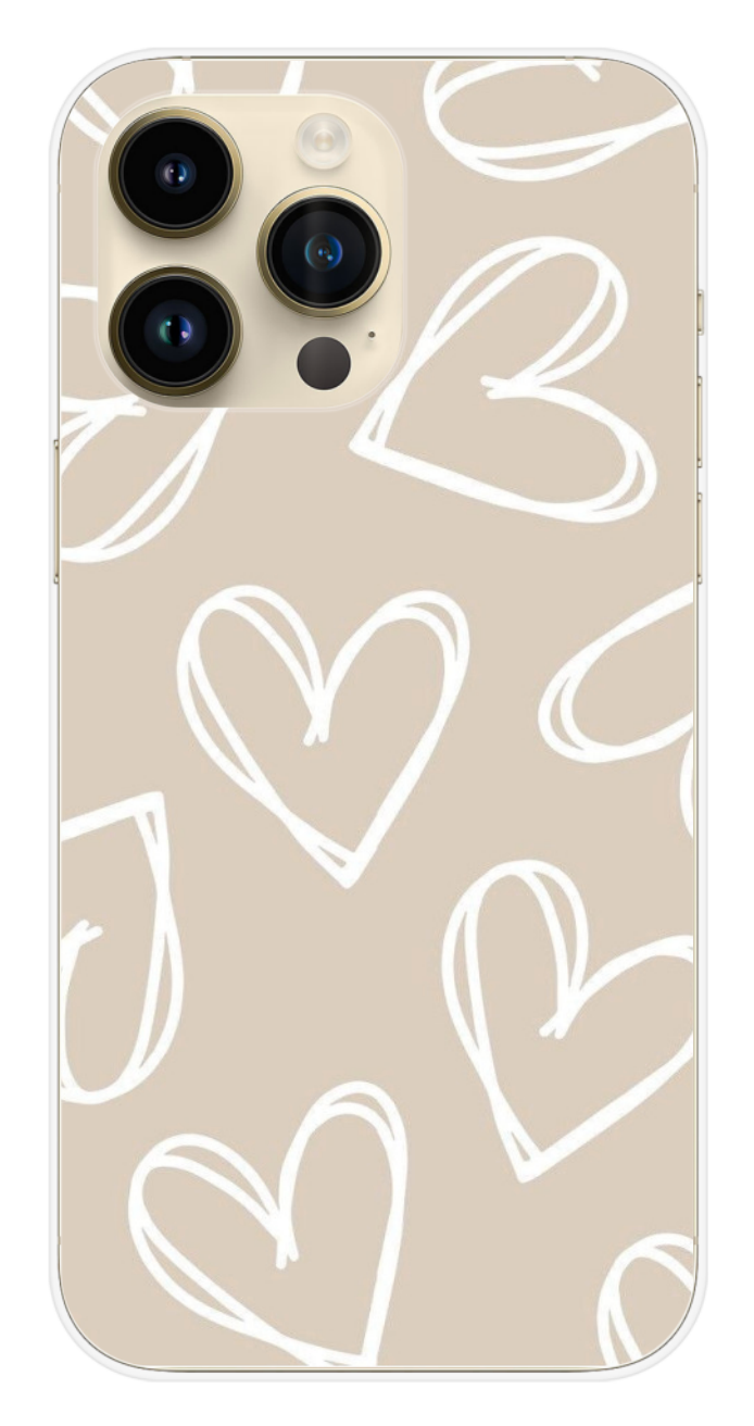 Coque Design "Heart Line" – Esquisses de Cœurs Minimalistes