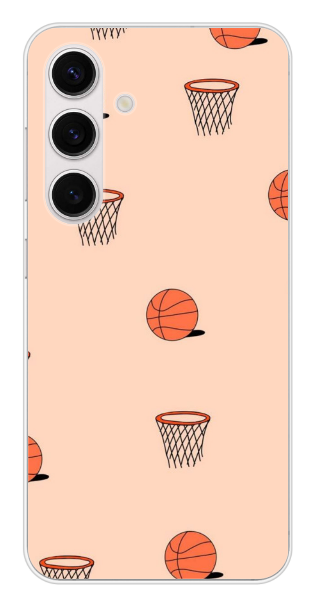Coque Design "Basket Vibes" – Ballons & Paniers sur Fond Pastel