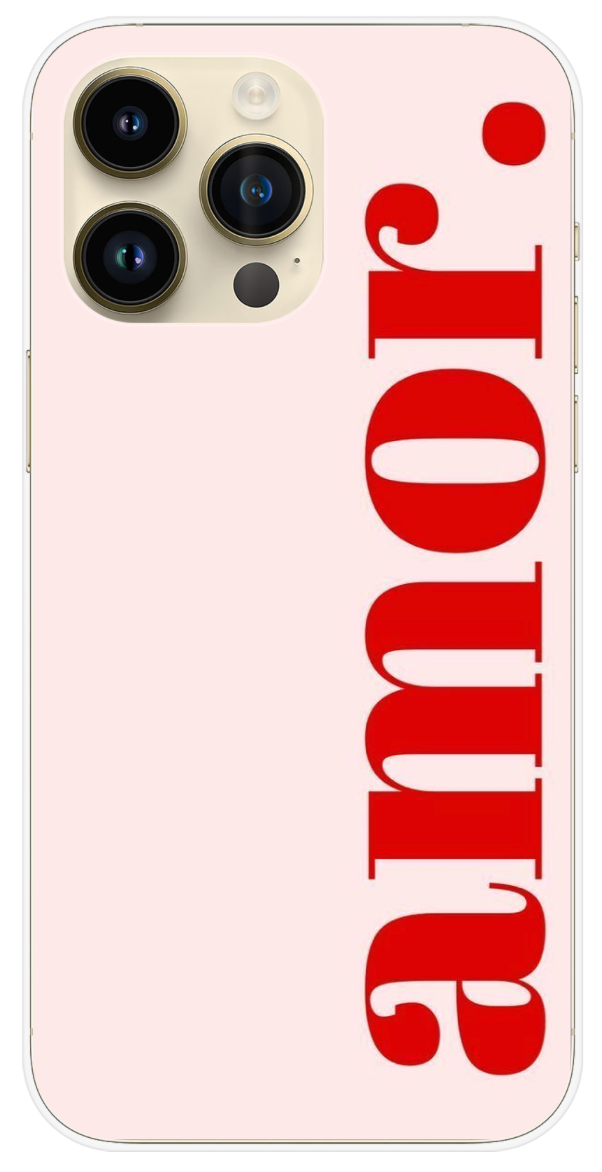 Coque Design "Amor Typo" – Message Love & Minimalisme Moderne