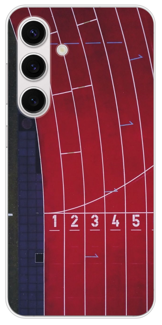 Coque Design Piste d’Athlétisme – Stade Rouge Minimaliste