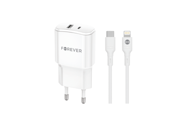 Chargeur USB-C 20W avec câble Lightning