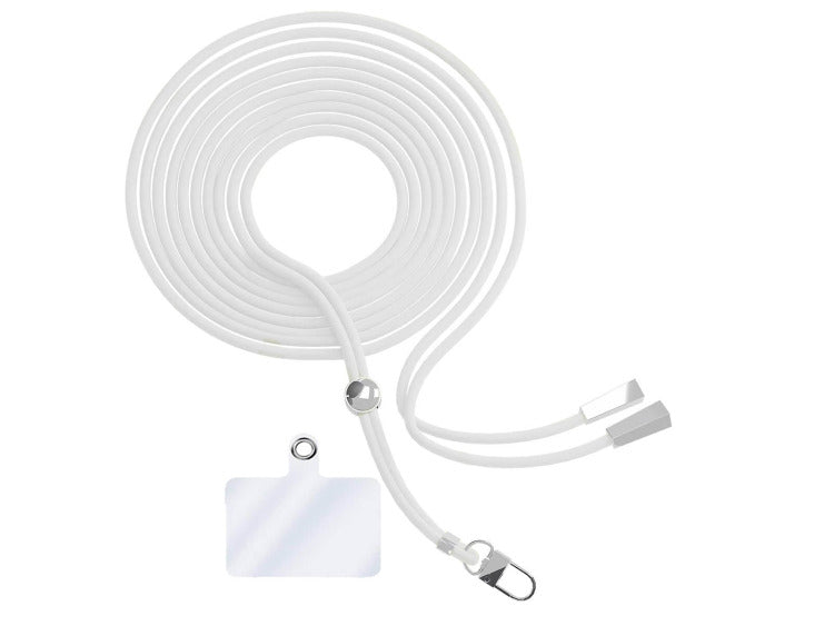 Cordon en Nylon Tressé 80 cm - Blanc
