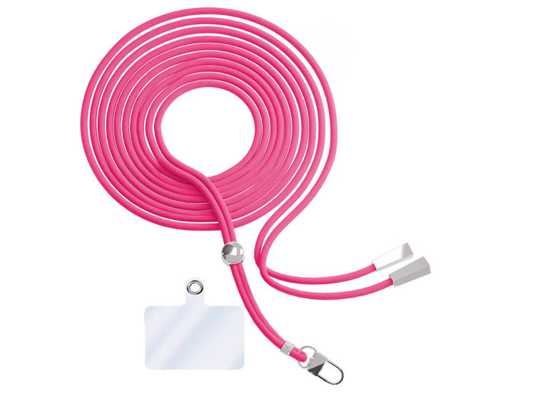 Cordon en Nylon Tressé 80 cm - Rose Fushia