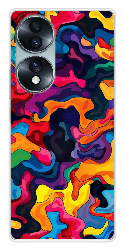 Coque Design "Psycho Pop" – Explosion Abstraite Multicolore