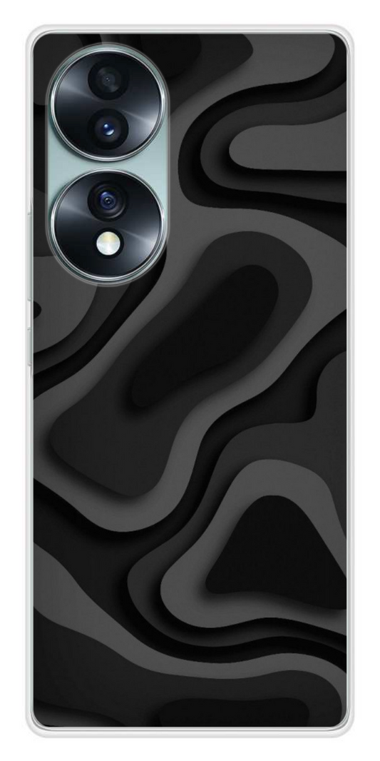 Coque Design "Shadow Layers" – Relief Abstrait Noir