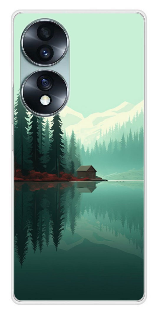 Coque Design "Forest Calm" – Chalet au Bord du Lac