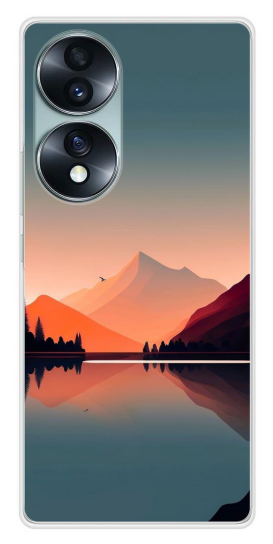Coque Design "Sunset Peaks" – Montagnes & Reflets au Crépuscule