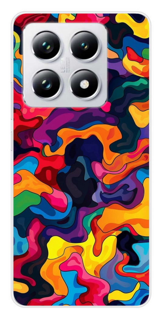 Coque Design "Psycho Pop" – Explosion Abstraite Multicolore