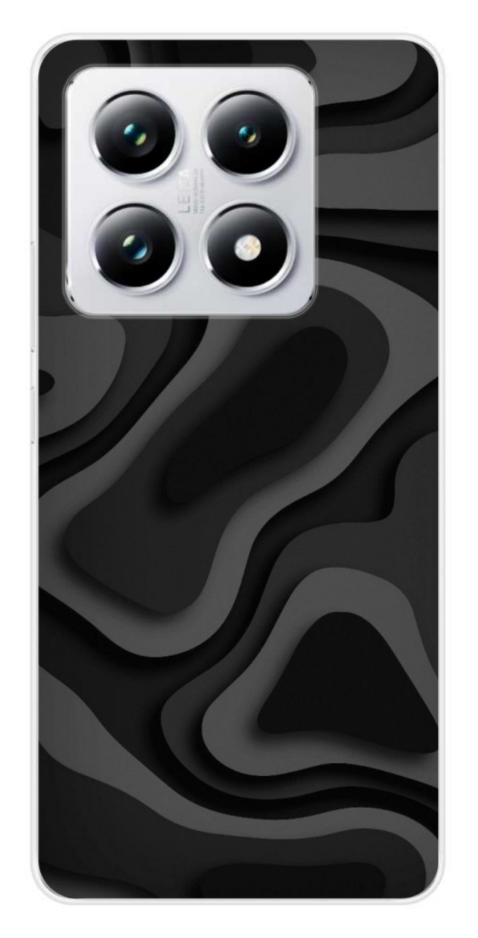 Coque Design "Shadow Layers" – Relief Abstrait Noir