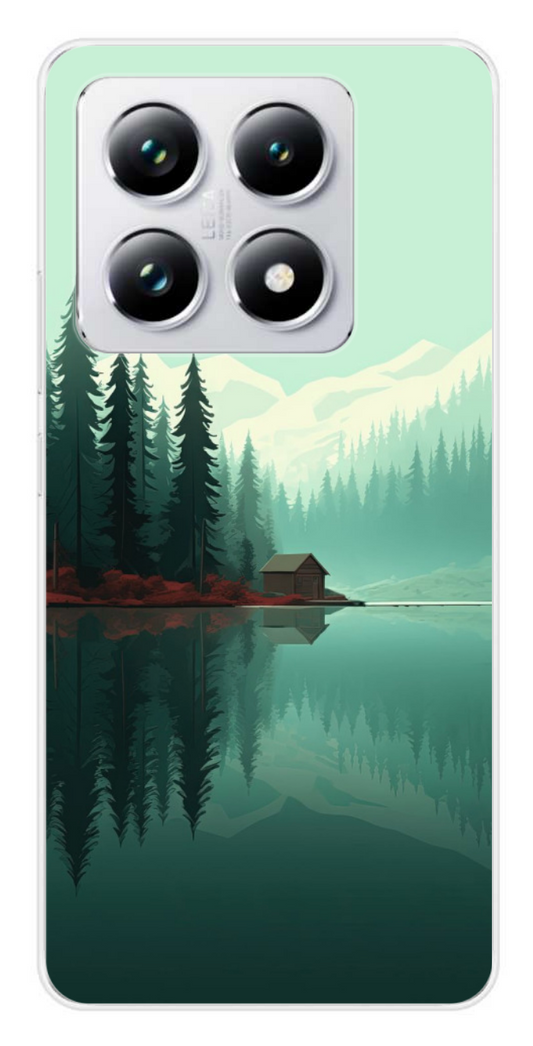 Coque Design "Forest Calm" – Chalet au Bord du Lac