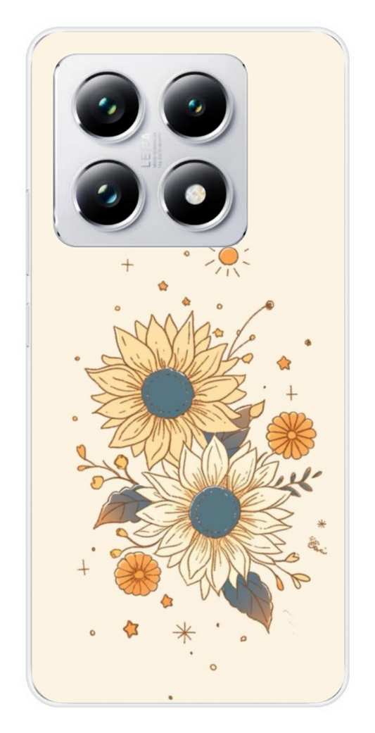 Coque Design "Sunshine Bloom" – Fleurs Vintage & Astres