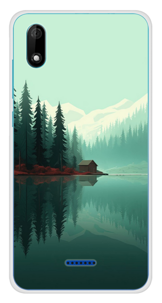 Coque Design "Forest Calm" – Chalet au Bord du Lac