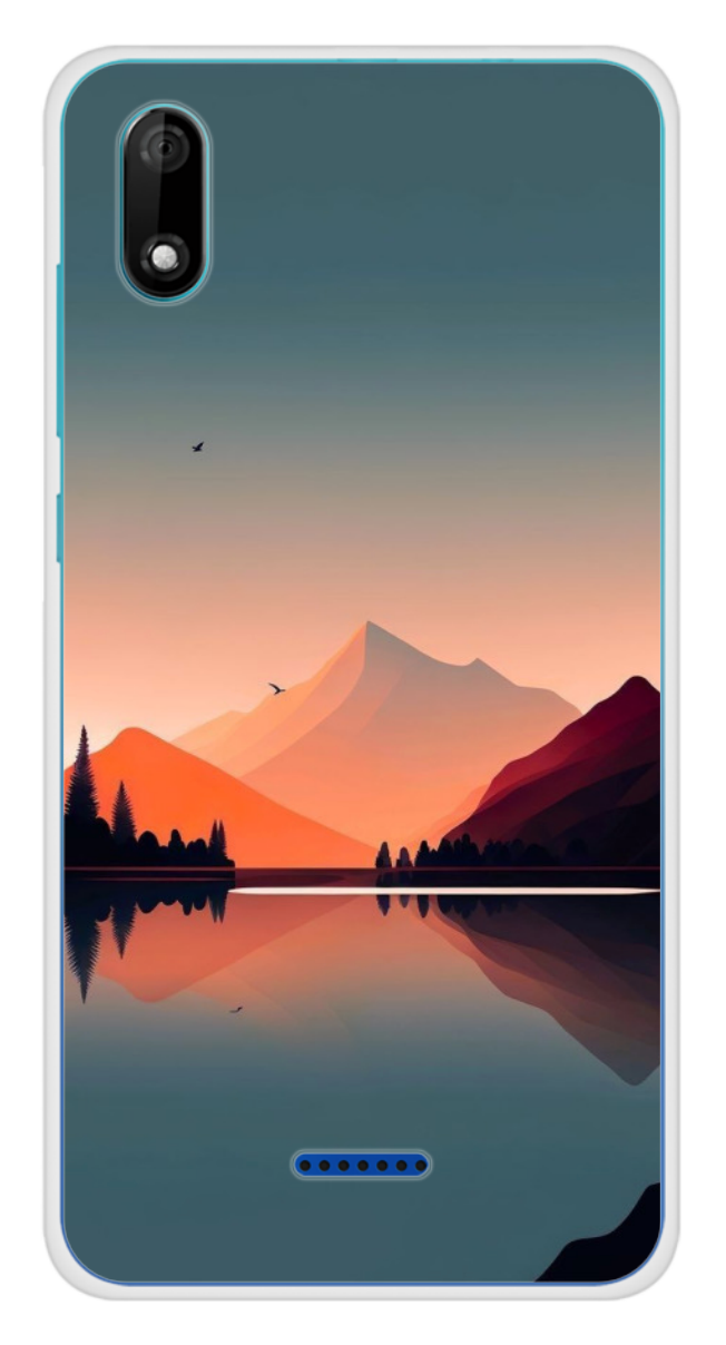 Coque Design "Sunset Peaks" – Montagnes & Reflets au Crépuscule