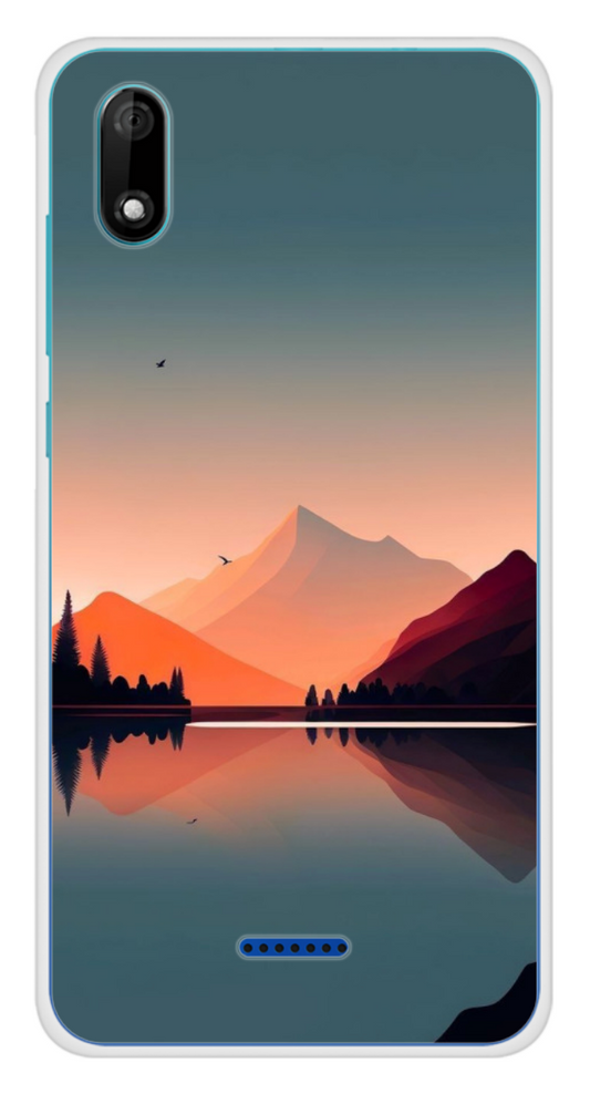 Coque Design "Sunset Peaks" – Montagnes & Reflets au Crépuscule