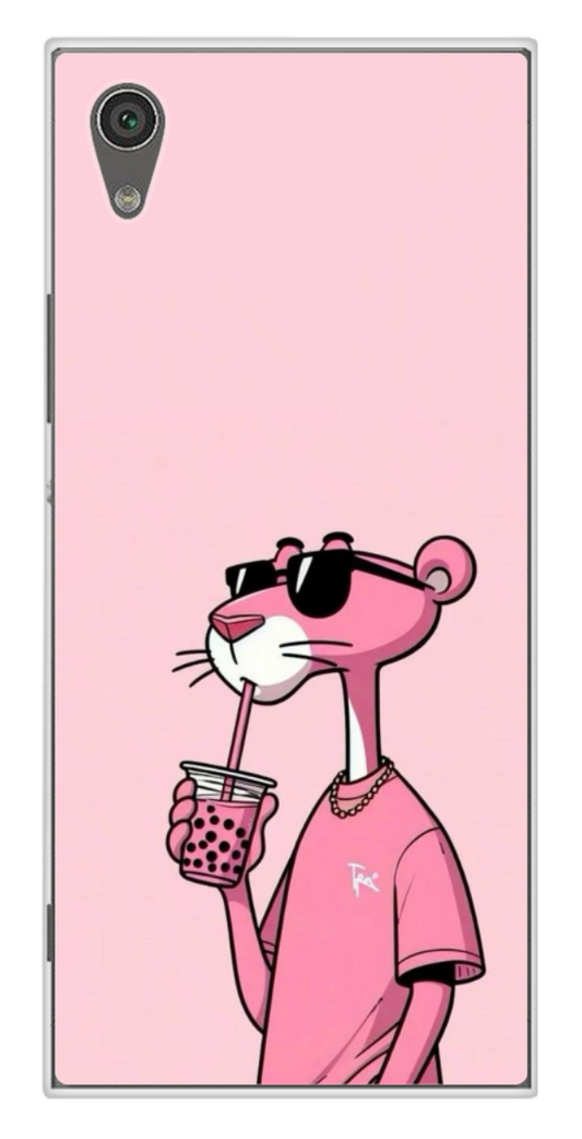 Coque Design "Cool Panther" – Style Rose & Bubble Tea