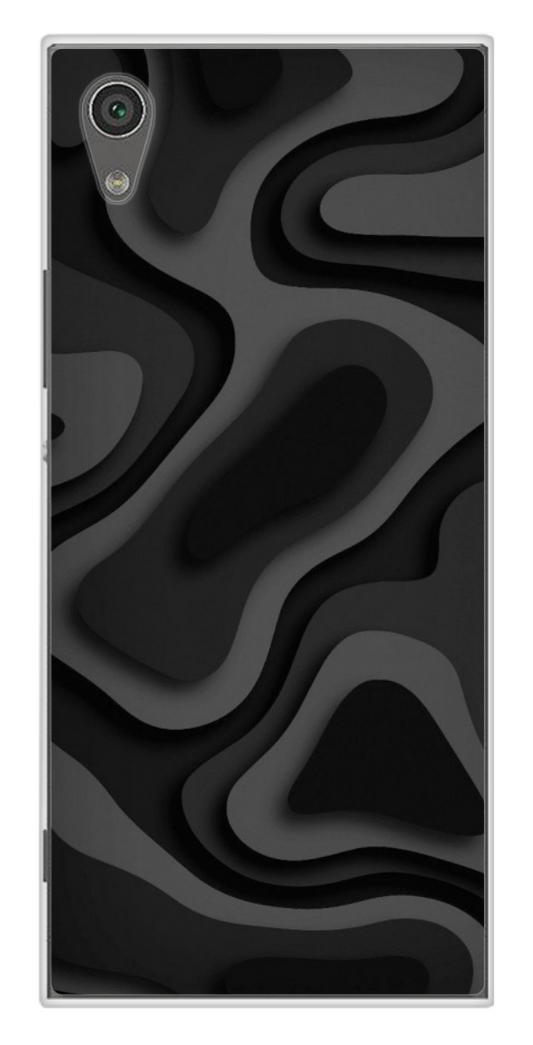 Coque Design "Shadow Layers" – Relief Abstrait Noir