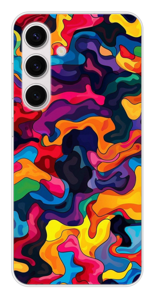 Coque Design "Psycho Pop" – Explosion Abstraite Multicolore
