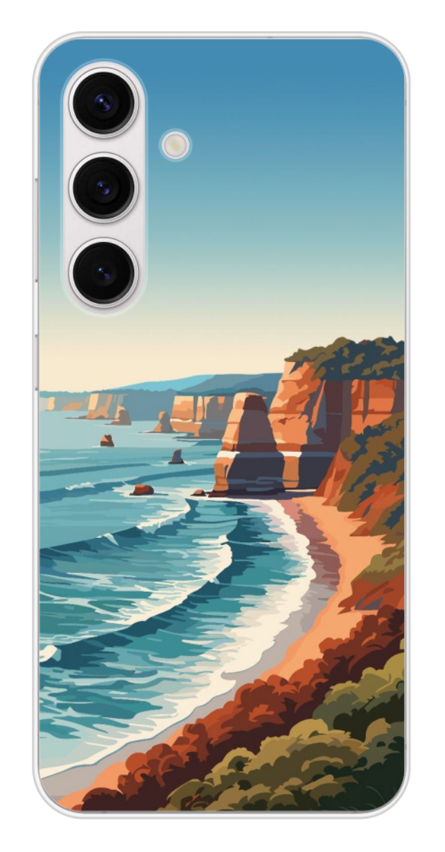 Coque Design "Coastal Vibes" – Illustration Bord de Mer