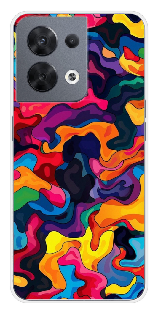 Coque Design "Psycho Pop" – Explosion Abstraite Multicolore