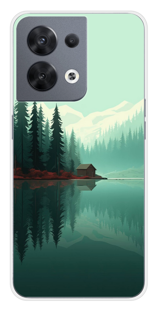 Coque Design "Forest Calm" – Chalet au Bord du Lac