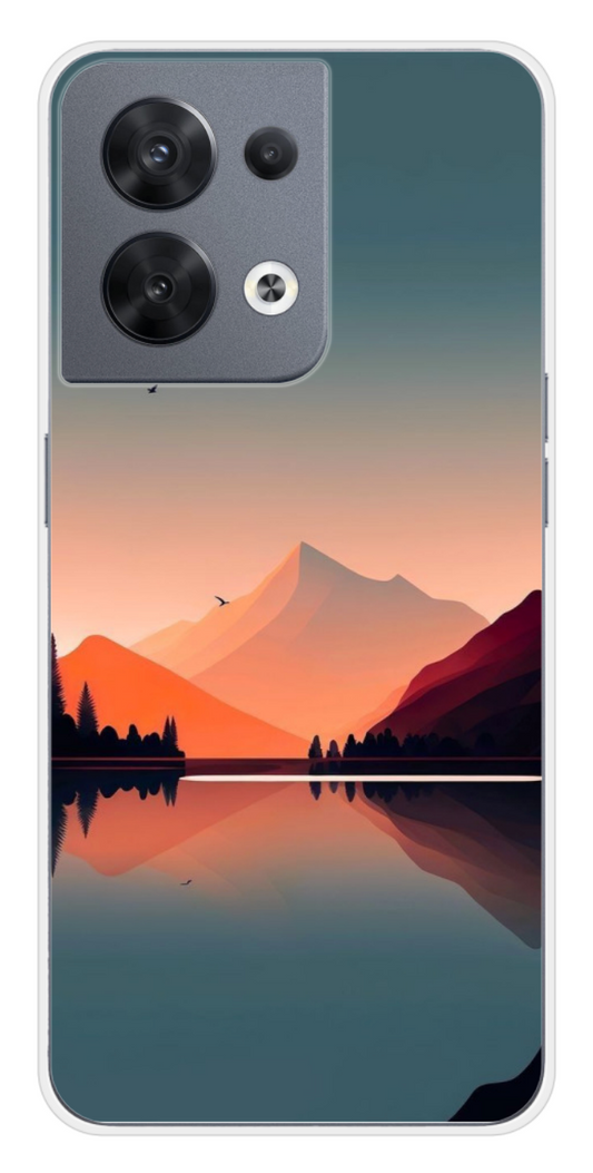 Coque Design "Sunset Peaks" – Montagnes & Reflets au Crépuscule