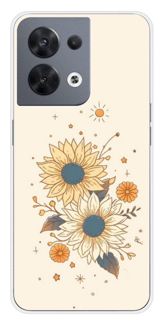Coque Design "Sunshine Bloom" – Fleurs Vintage & Astres
