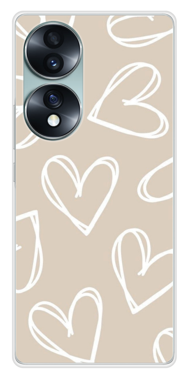 Coque Design "Heart Line" – Esquisses de Cœurs Minimalistes