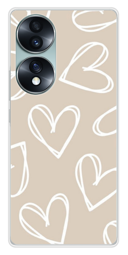Coque Design "Heart Line" – Esquisses de Cœurs Minimalistes
