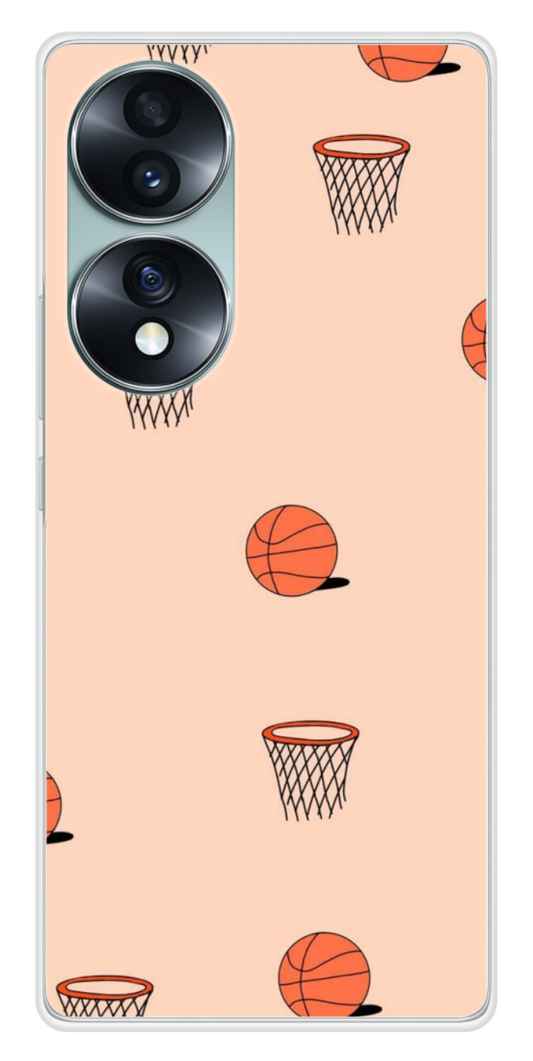 Coque Design "Basket Vibes" – Ballons & Paniers sur Fond Pastel
