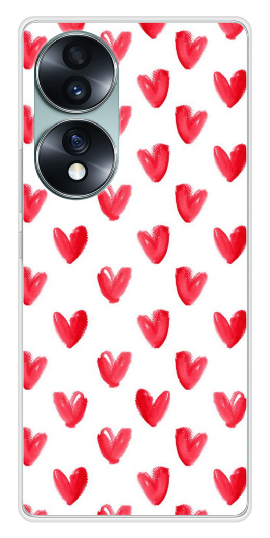 Coque Design "Heart Brush" – Cœurs Peints & Amour à l’Aquarelle