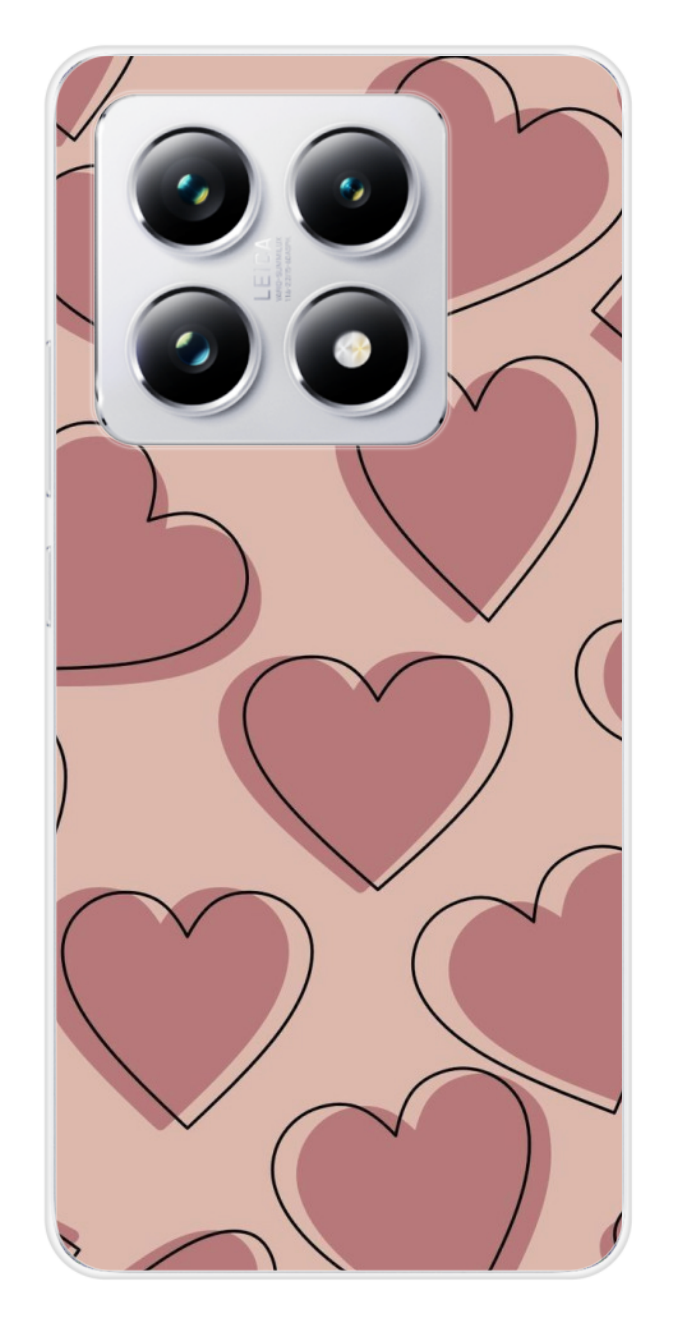 Coque Design "Pink Pop Heart" – Cœurs Graphiques & Esprit Rétro