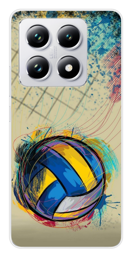 Coque Design "Volley Splash" – Énergie Sportive & Explosion de Couleurs