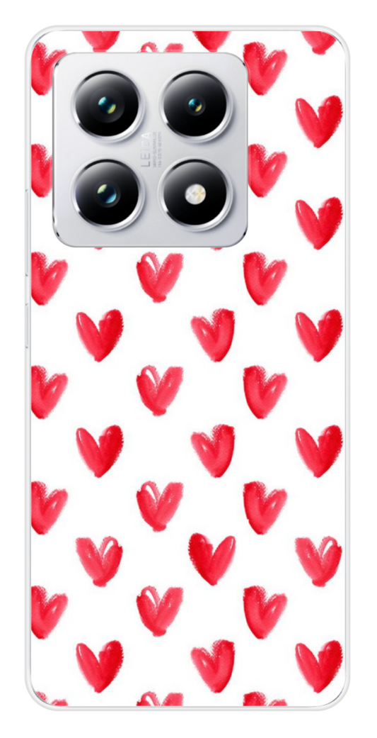 Coque Design "Heart Brush" – Cœurs Peints & Amour à l’Aquarelle