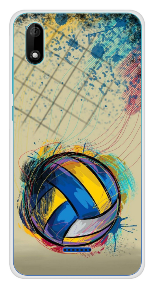 Coque Design "Volley Splash" – Énergie Sportive & Explosion de Couleurs