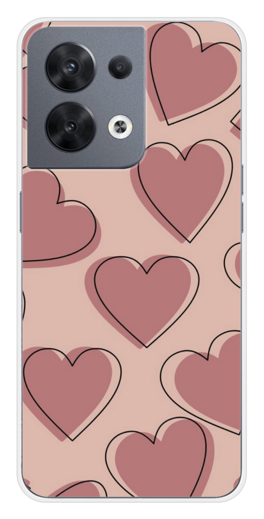 Coque Design "Pink Pop Heart" – Cœurs Graphiques & Esprit Rétro