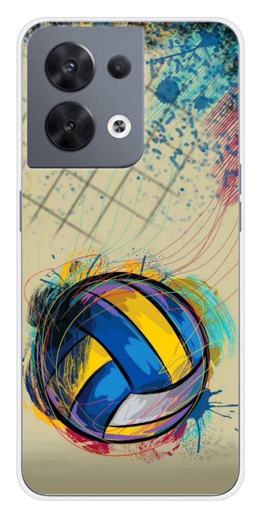 Coque Design "Volley Splash" – Énergie Sportive & Explosion de Couleurs