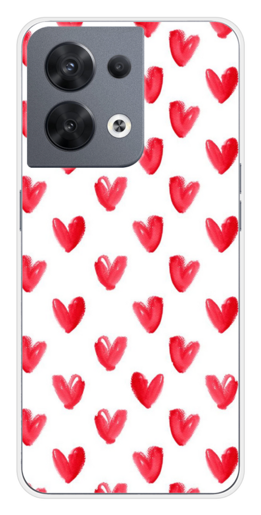 Coque Design "Heart Brush" – Cœurs Peints & Amour à l’Aquarelle