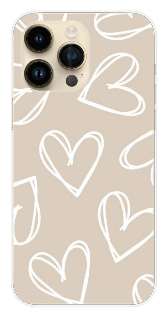 Coque Design "Heart Line" – Esquisses de Cœurs Minimalistes