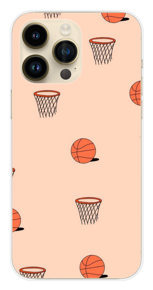 Coque Design "Basket Vibes" – Ballons & Paniers sur Fond Pastel