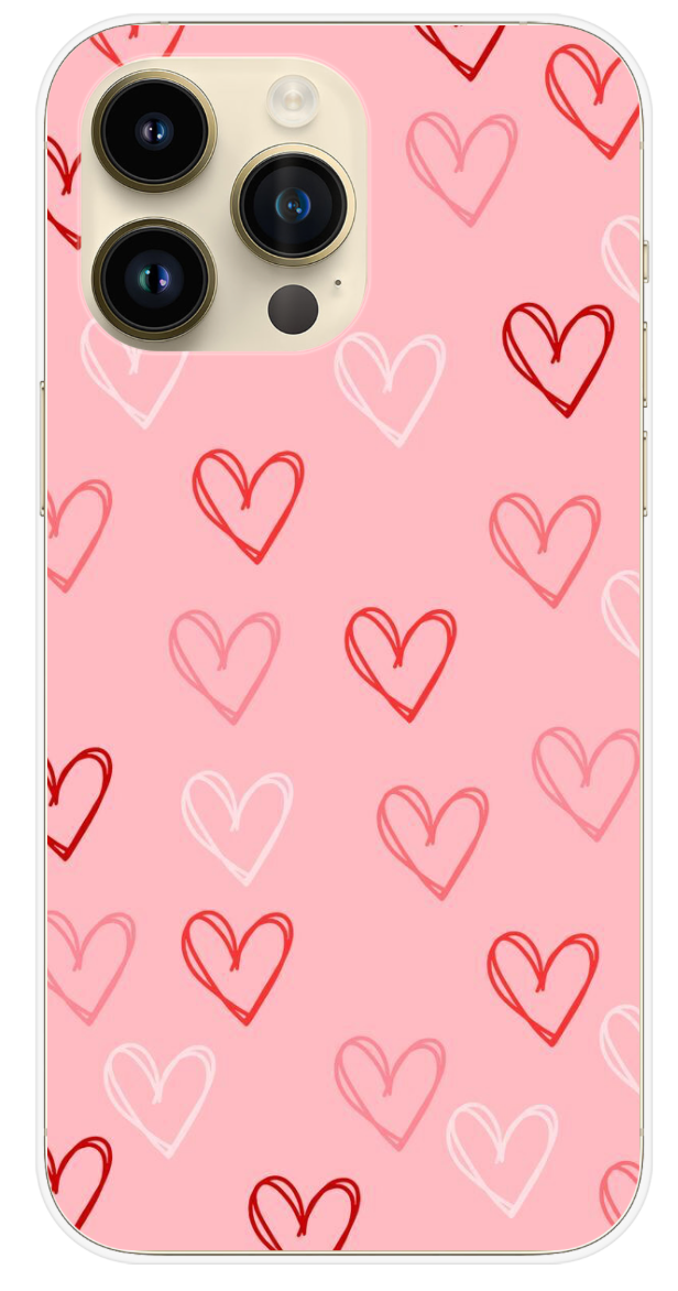 Coque Design "Sweet Hearts Pink" – Tendresse, Douceur & Vibes Love