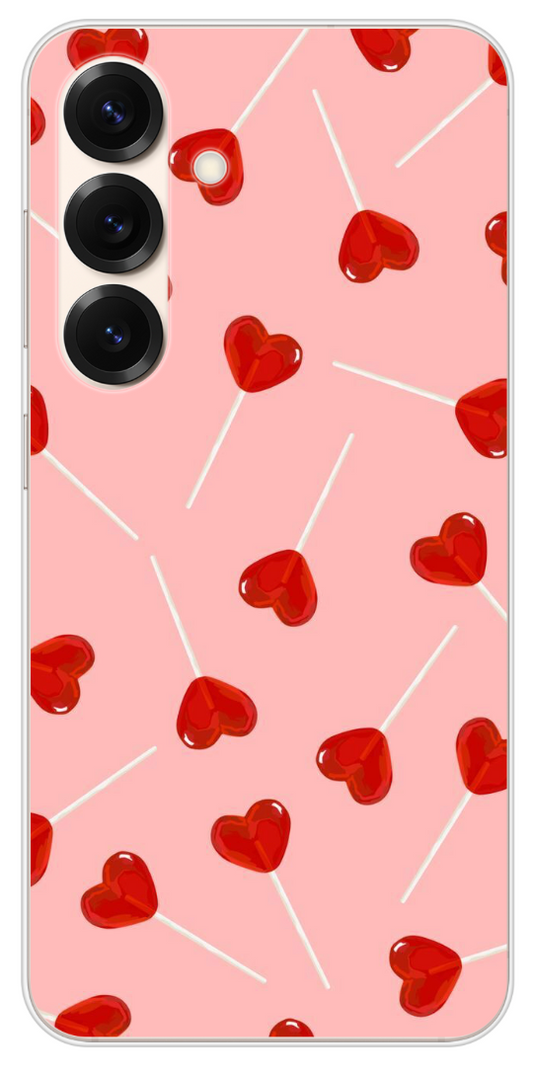Coque Design "Love Pop" – Cœurs Sucette & Gourmandise Romantique