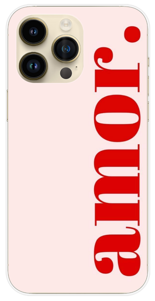 Coque Design "Amor Typo" – Message Love & Minimalisme Moderne